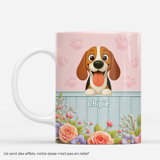 7409MFR1 effet dimpression 3d mug personnalise chien mon joli toutou 7409m3ltc