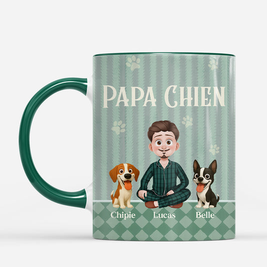 7424MFR1 mug personnalise chien papa chien pastel 7424m8tac