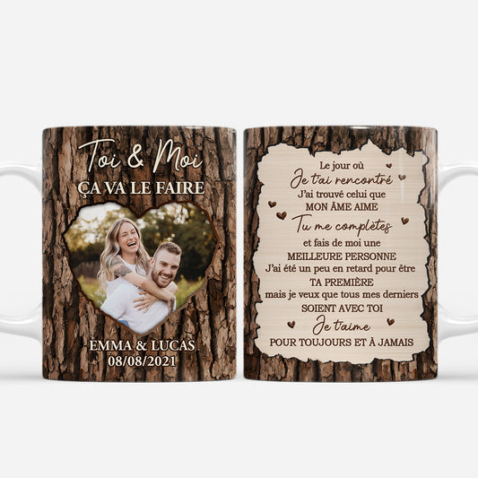 7434MFR1 effet dimpression 3d mug personnalise couple avec photo toi que mon ame aime 7434mtqag