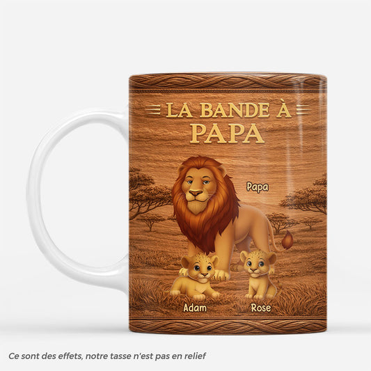 7479MFR1 effet dimpression 3d mug personnalise meilleur papa papi de la terre des lions 7479m6vzb