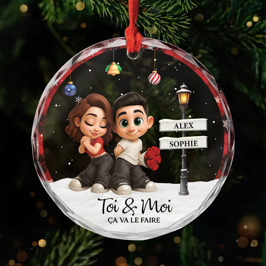 7508OFR1 ornement de noel personnalise couple toi moi ca va le faire 7508okv5g