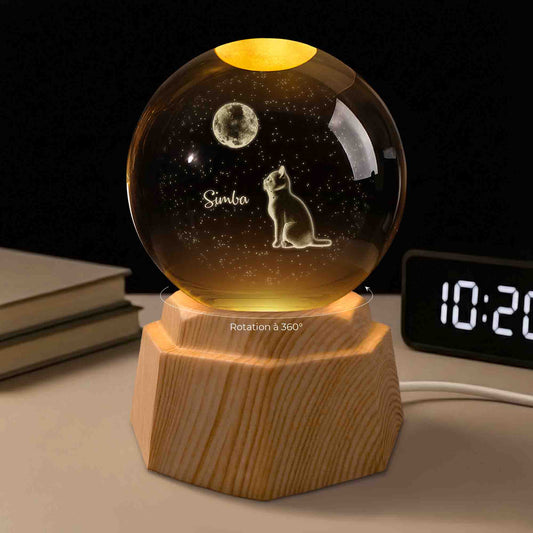 7533LFR1 veilleuse boule de cristal 3d personnalisee mon chat mon univers 7533ltlnc_1
