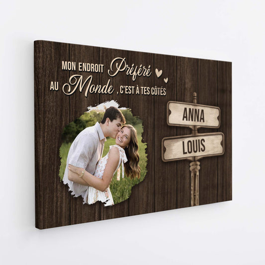 7543CFR2 toile personnalisee photo couple c_est a tes cotes 7543c3ttg