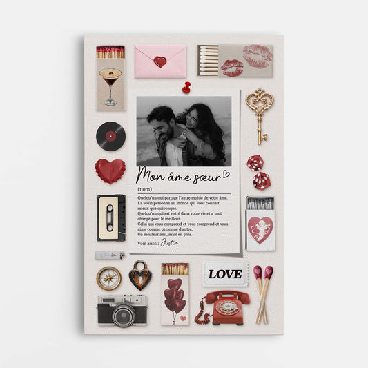 7590CFR1 toile personnalisee photo couple mon ame soeur 7590ccv5g_1