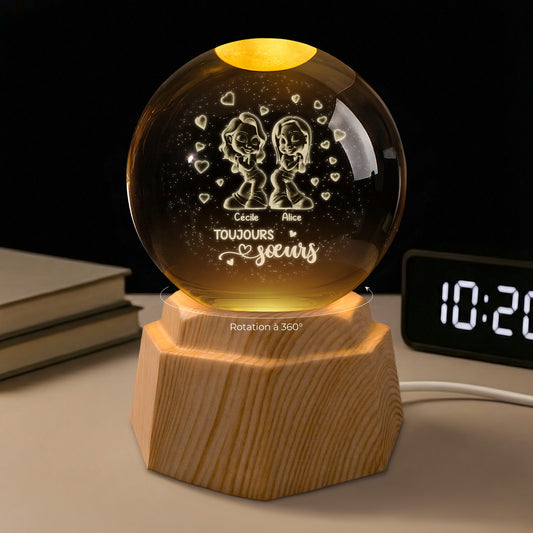 7611LFR1 veilleuse boule de cristal 3d personnalisee soeurs et meilleures amies 7611l3vzf_2
