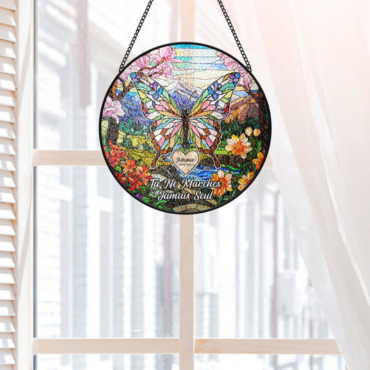 7687UFR2 attrape soleil personnalise en verre commemoratif douce memoire de papy mamie 7687utpcb
