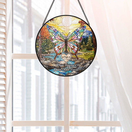 7687UFR2 attrape soleil personnalise en verre commemorative douce memoire de maman papa 7687utpca