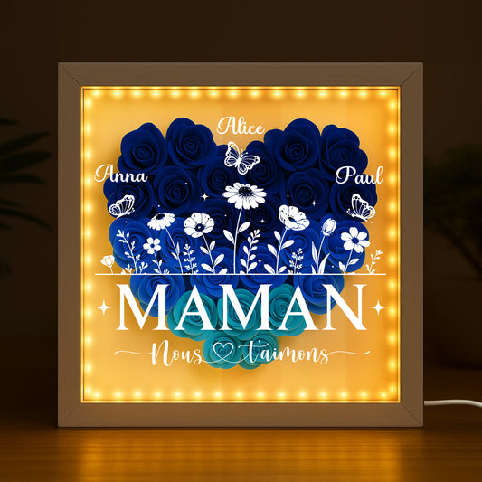 7688OFR2 boite fleurs personnalisee pour dire on taime mamie maman 7688otptg