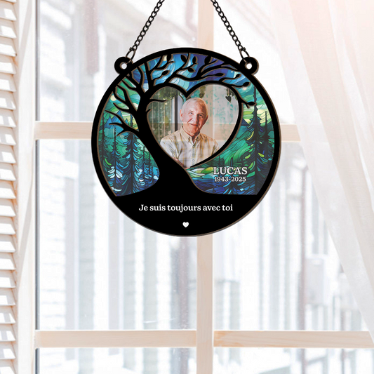 7733UFR2 attrape soleil personnalise en acrylique avec photo commemorative lumiere de maman papa 7733u3rwa
