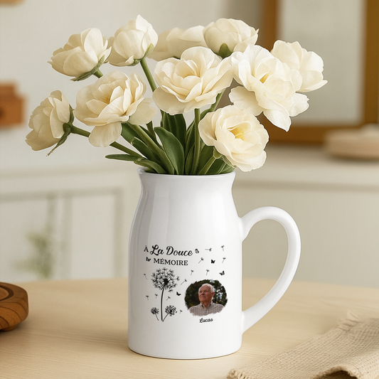 7737OFR2 vase personnalise avec photo commemorative femmehomme pissenlit pour toi 7737o3hca