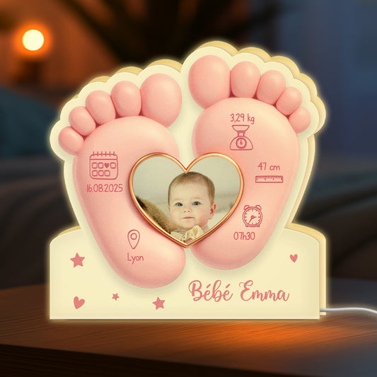 7752LFR1 effet dimpression 3d joli bebe de maman lightbox personnalisable 7752lsqaa
