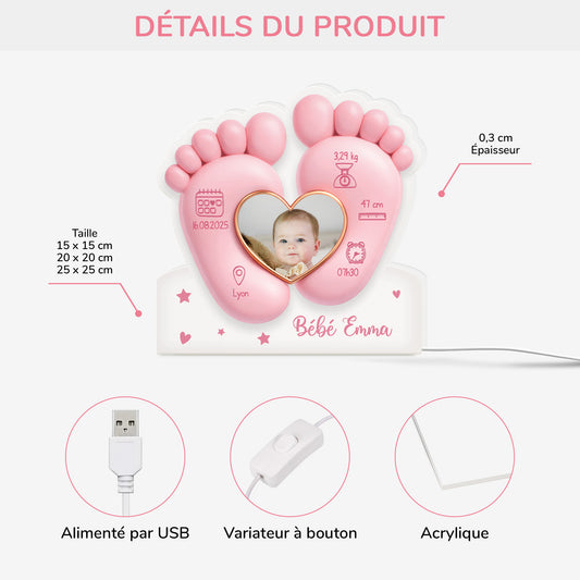 7752LFR3 effet dimpression 3d joli bebe de maman lightbox personnalisable 7752lsqaa