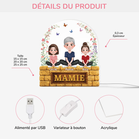 7762LFR2 maman mamie est mon monde lightbox personnalisable 7762l