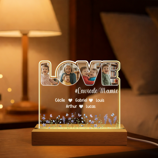 7784LFR1 veilleuse personnalisee avec photo la vie de mamie maman 7784l8pha