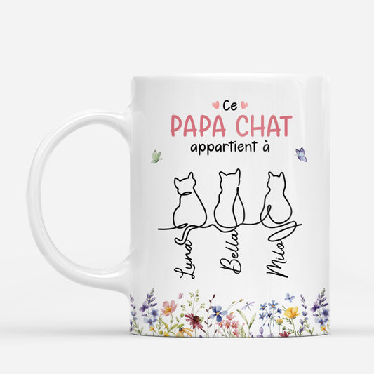 7808MFR2 mug personnalise chat et fleur cette maman chat appartient a 7808m3yzd