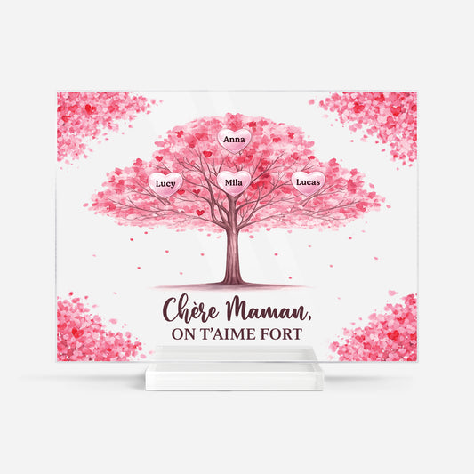 7889RFR1 plaque en acrylique personnalisee avec support maman papa on t_aime fort 7889rtpca