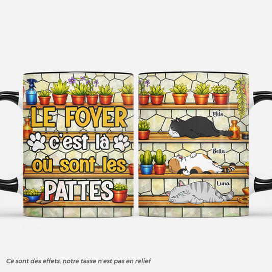 7893MFR1 effet dimpression 3d mug personnalise chat le foyer c_est la ou est la patte 7893mcfad_bfe8340a 45bd 4ffb b254 e4587e723e95