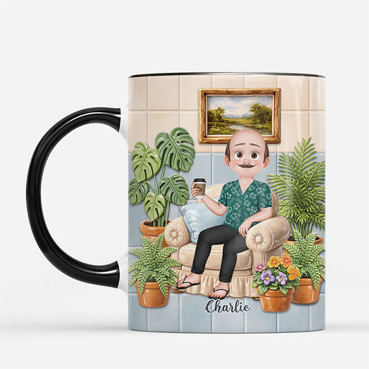 7912MFR2 mug personnalise retraite femmehomme detente au jardin 7912m6vma