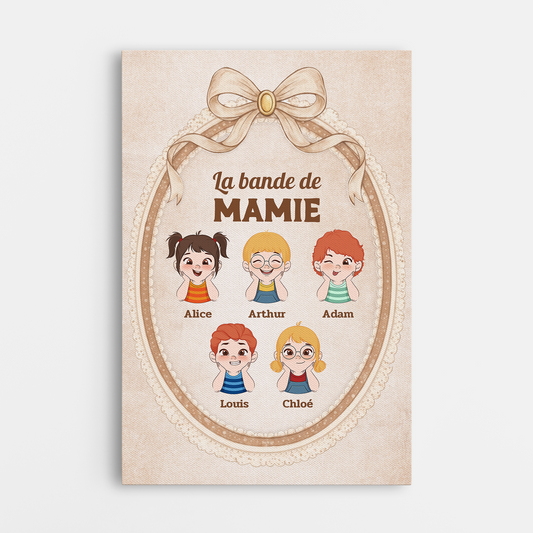 7917CFR1 toile personnalisee maman mamie ses petits enfants 7917c8xha