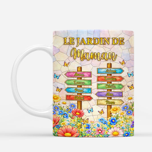 7919MFR2 effet dimpression 3d mug personnalise mamie maman jardin de mamie magique 7919msfca