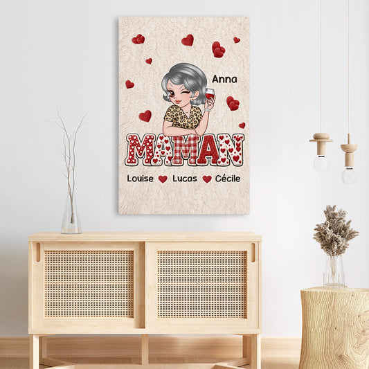 7941FR3 cadeau symbolique pour femme toile personnalisee mamie maman 7941ctqna