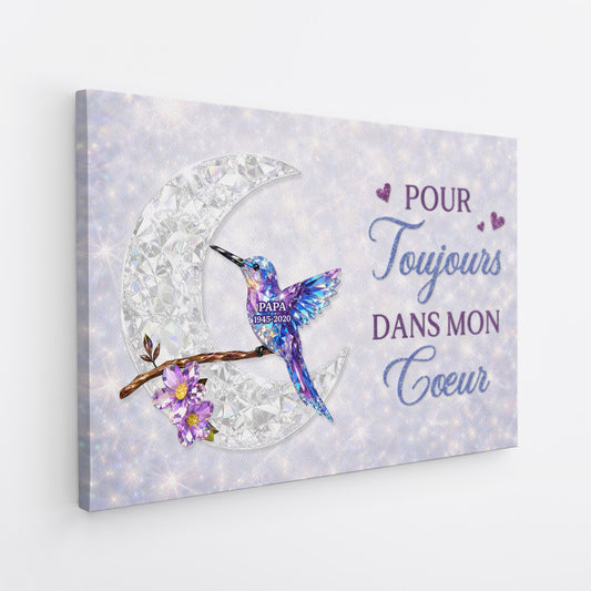 7953CFR2 toile personnalisee commemorative maman papa a la douce memoire 7953ctlta