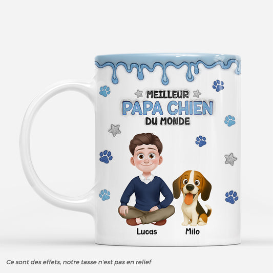7966MFR1 effet dimpression 3d meilleur papa chien mug personnalise chien dessin 7966m8qzc