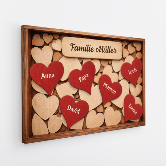 8005CFR2 toile personnalisee famille coeur nous sommes une famille 8005c6fwi