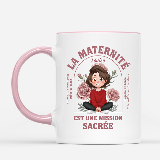 8021MFR1 mug maman personnalise maternite est une mission sacree 8021mceta_dcc44705 2d06 4b26 915b 10b7180c3e7e