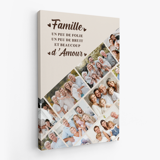 8060CFR2 toile personnalisee famille photo famille avec beaucoup damour 8060cchhi