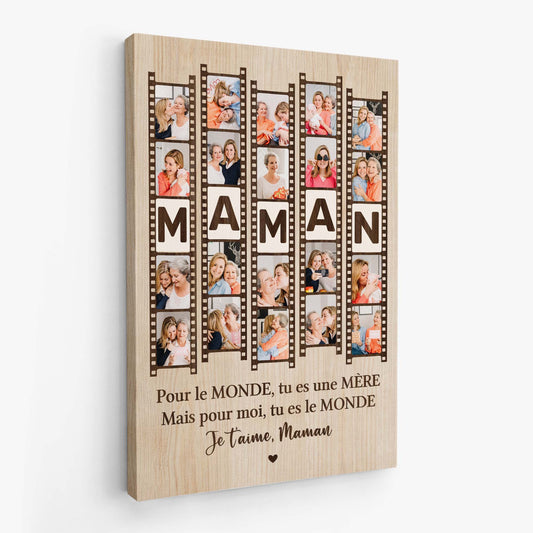 8067CFR1 toile avec photo personnalisee maman papa est le monde 8067c3vab_3