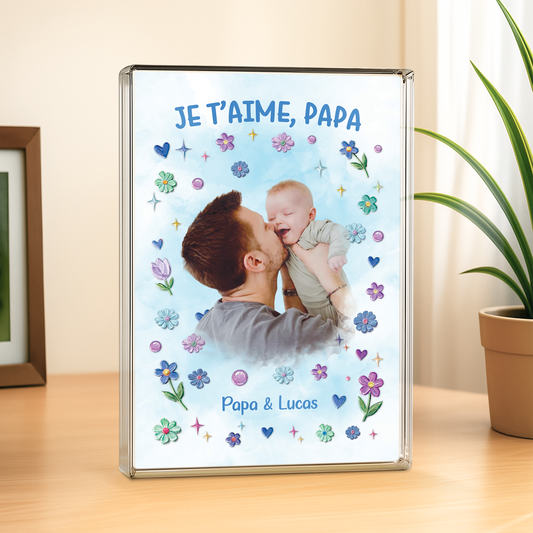 8100RFR2 plaque en acrylique personnalisee rectangulaire photo maman papa je taime 8100r8kaa