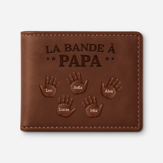 8127JFR1 effet dimpression 3d portefeuille personnalise homme _ la bande a papa papy avec enfant 8127j6kab