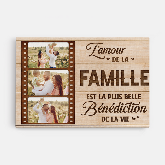 8162CFR1 toile personnalisee famille belle benediction de la vie 8162csfwi