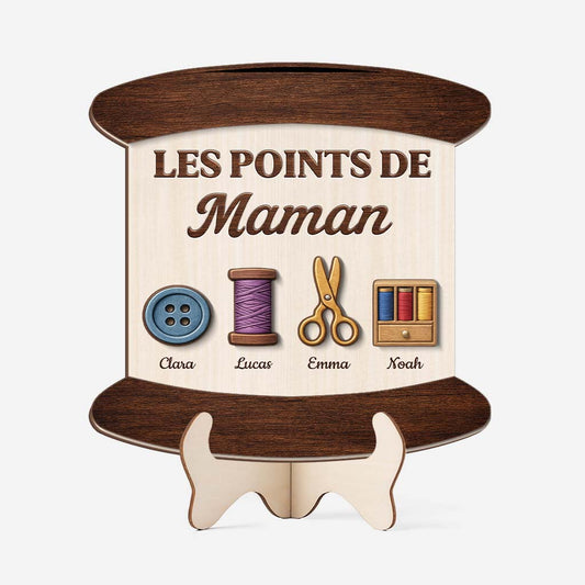 8175QFR1 plaque en bois personnalisable_ points de couture de maman mamie 8175qclma