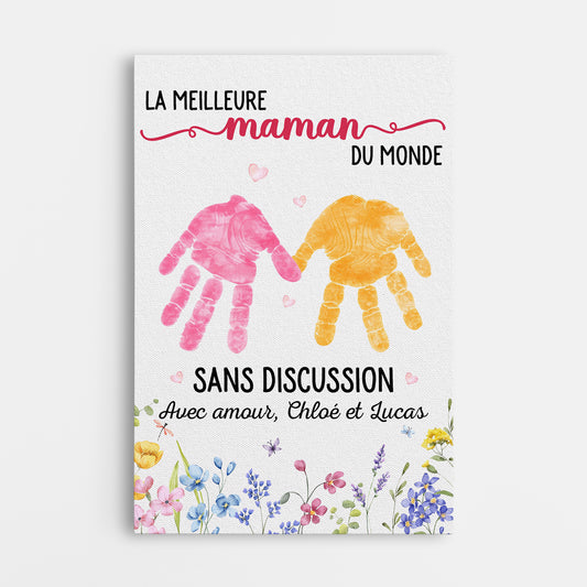 8177CFR1 tableau personnalise pour mamie maman meilleure maman du monde 8177cnpaa
