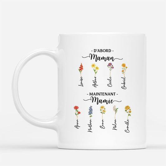 8192MFR1 mug a personnaliser dabord maman ensuite mamie avec jardin de fleur 8192m8v5a_1