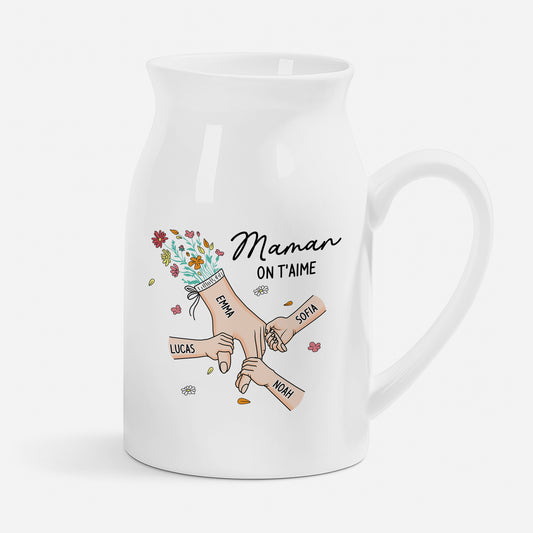 8227OFR1 vase personnalise maman mamie main dans la main 8227o6paa