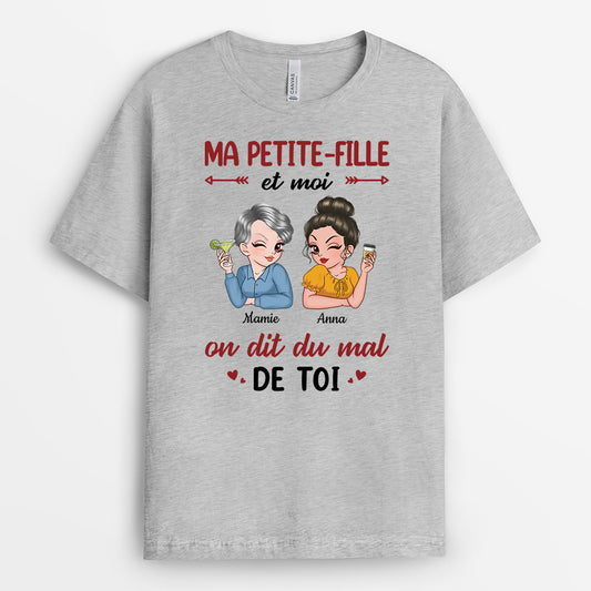 8243AFR2 t shirt personnalise maman mamie on dit du mal de toi 8243anvta