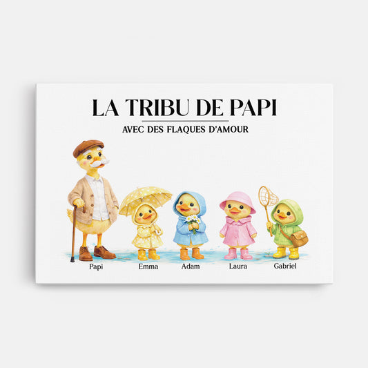 8252CFR1 toile personnalisee la bande a mamie papy canard 8252c6pma