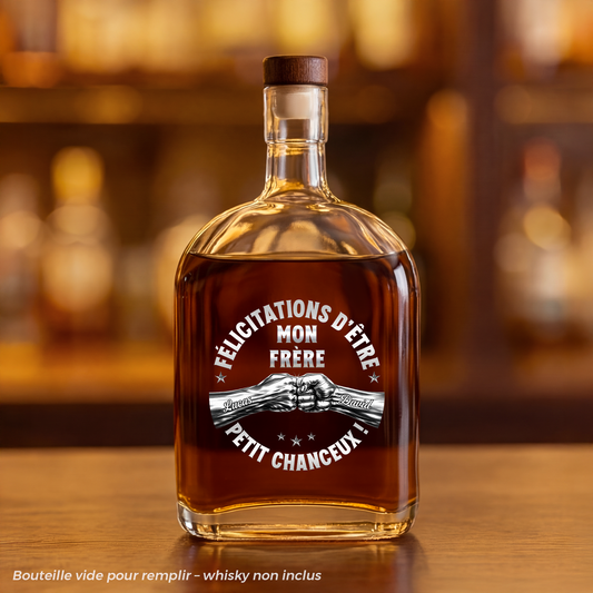 8257IFR1 effet dimpression 3d bouteille whisky personnalisable pour homme etre mon frere 8257isfwe