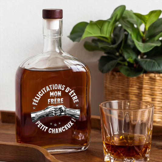 8257IFR2 effet dimpression 3d bouteille whisky personnalisable pour homme etre mon frere 8257isfwe