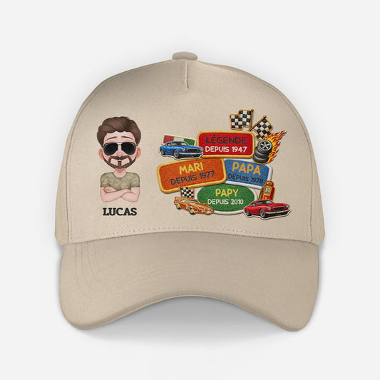 8290JFR1 effet dimpression 3d casquette homme personnalisable mari papa papy depuis 8290jspnb