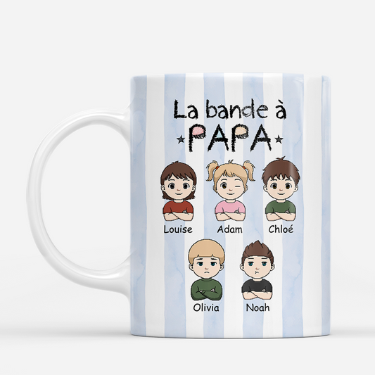 8322MFR1 mug personnalise prenom enfant la bande a papa maman 8322mtx5b