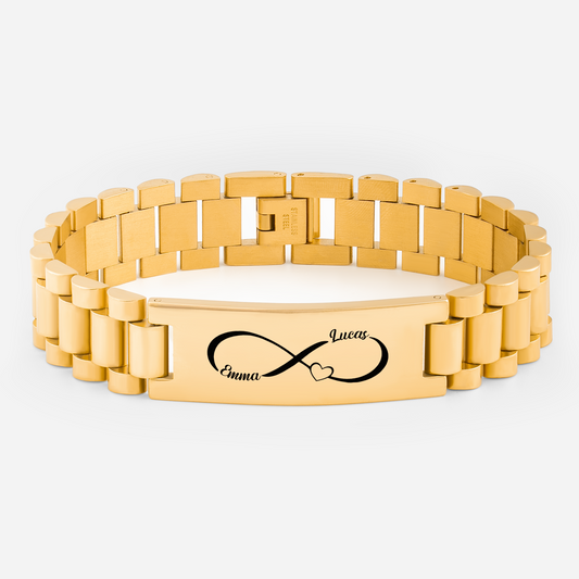 8325JFR1 bracelet pour couple personnalise symbole infini de notre amour 8325jnf5g