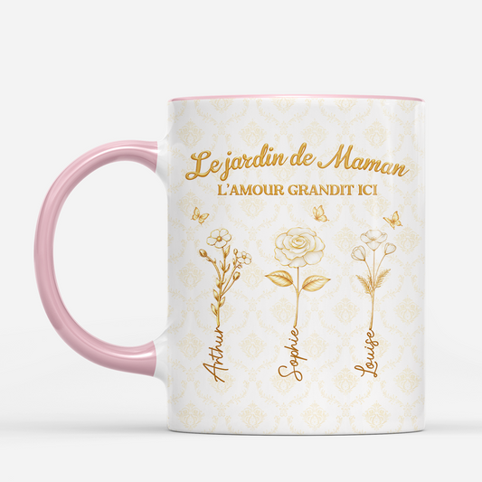 8338MFR2 effet dimpression 3d mug personnalise mamie maman le jardin de mamie avec enfants 8338msxza