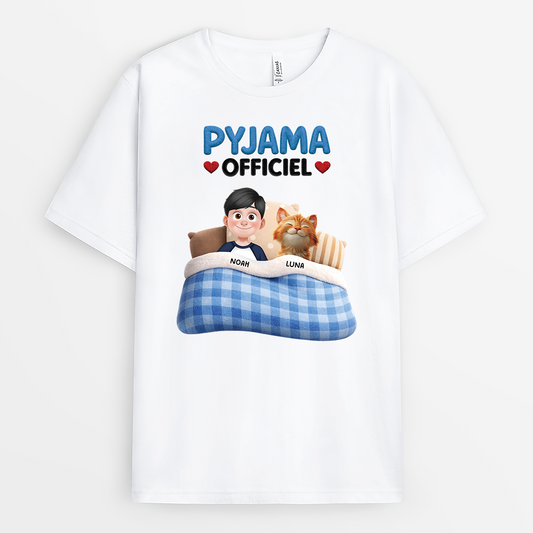 8350AFR1 effet dimpression 3d t shirt chat personnalise_ pyjama officiel 8350achmd