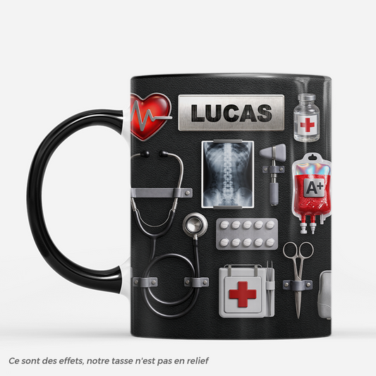 8364MFR1 effet dimpression 3d mug personnalise cadeau pour un docteur 8364m6fwa