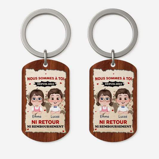 8374JFR1 porte cle personnalise en aluminium les enfants sont a maman papa mamie papy 8374j6kba