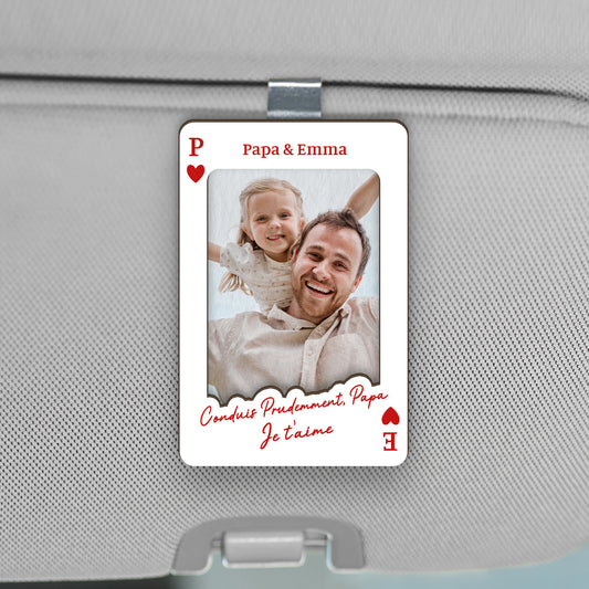 8410GFR1 clip pare soleil de voiture personnalise photo cadeau pour papa maman 8410g8pab